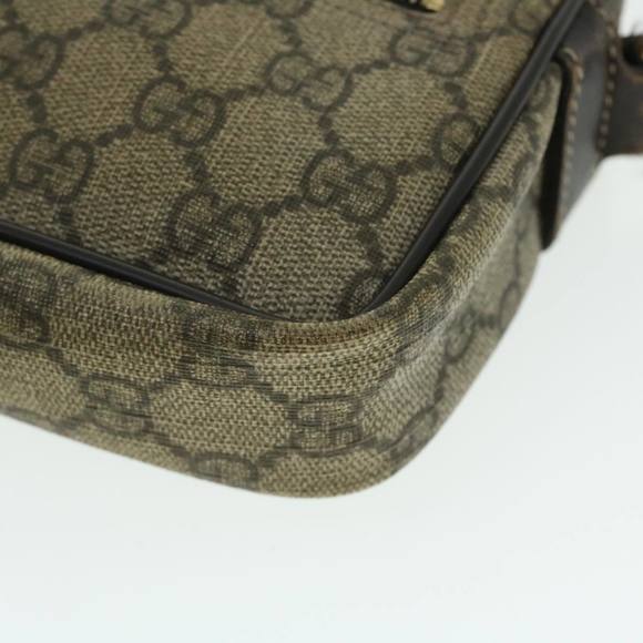 GUCCI GG Canvas Shoulder Bag PVC Leather Beige Auth 51841 - Picture 15 of 16